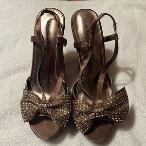 Brass color Chinese Laundry wedges